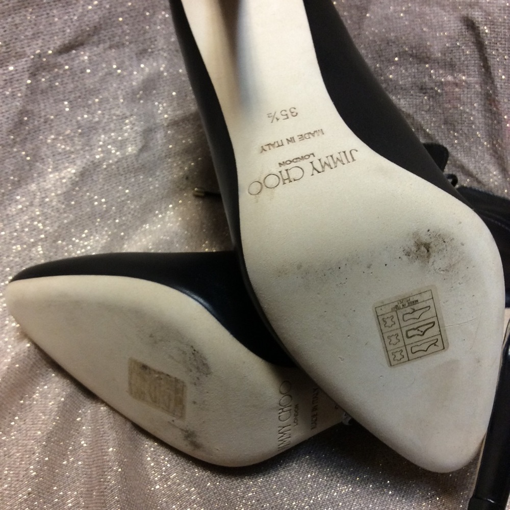 Jimmy Choo Murphy Cutout Leather Ankle Booties Blk - Picture 7 of 7